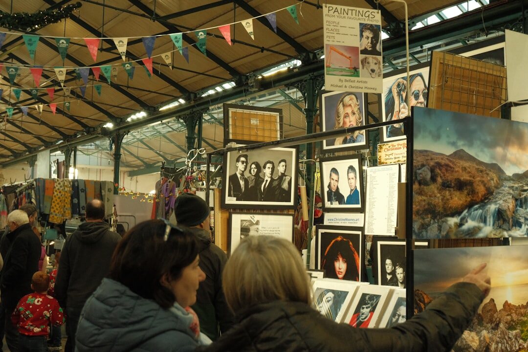 group of seniors at exhibition