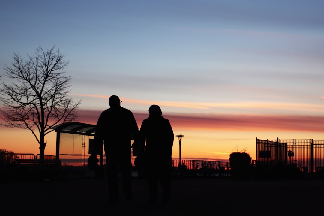 seniors watching sunset